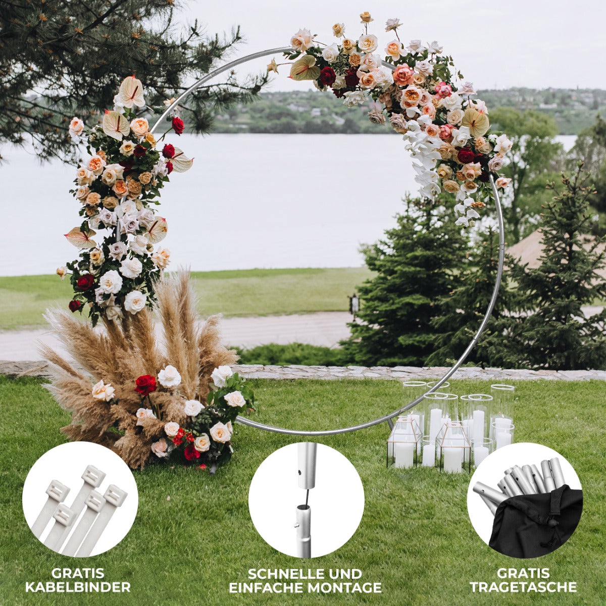 Hochzeit Ballonbogen Silber 200cmmonster Shop