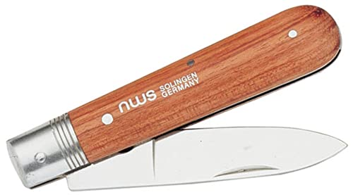 Nws-elektrikermesser Mit Holzgriff Und 85 Mm Langer Klinge Aus Edelstahl.