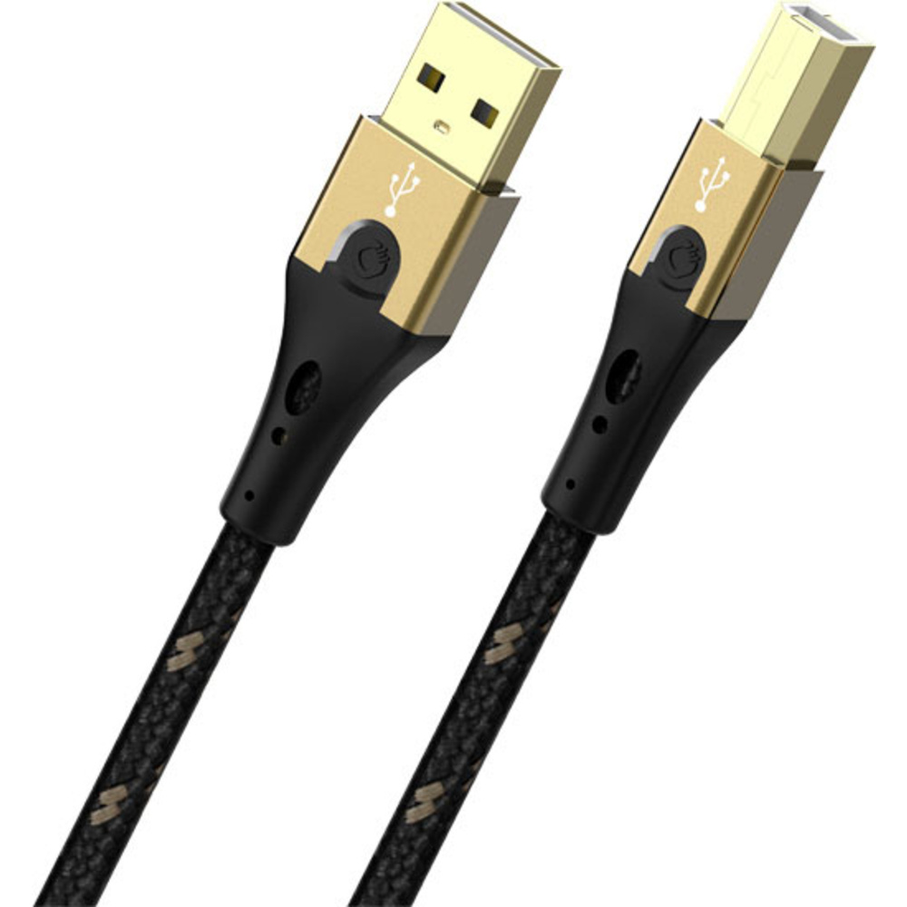 Oehlbach - Usb-kabel Usb 2.0 Usb-a Stecker, Usb-b Stecker 0.50 M Schwarz/gold D1c9540