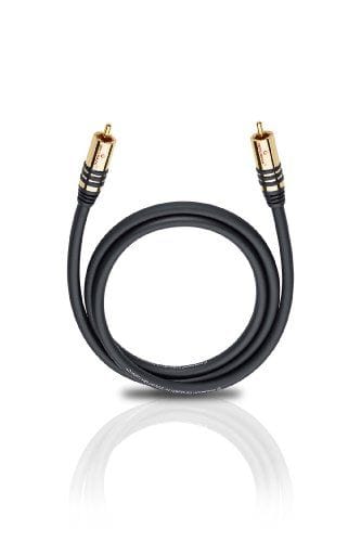 Cinch Audio Anschlusskabel [1x Cinch-stecker - 1x Cinch-stecker] 2.00 M Schwarz Vergoldete Steckkont