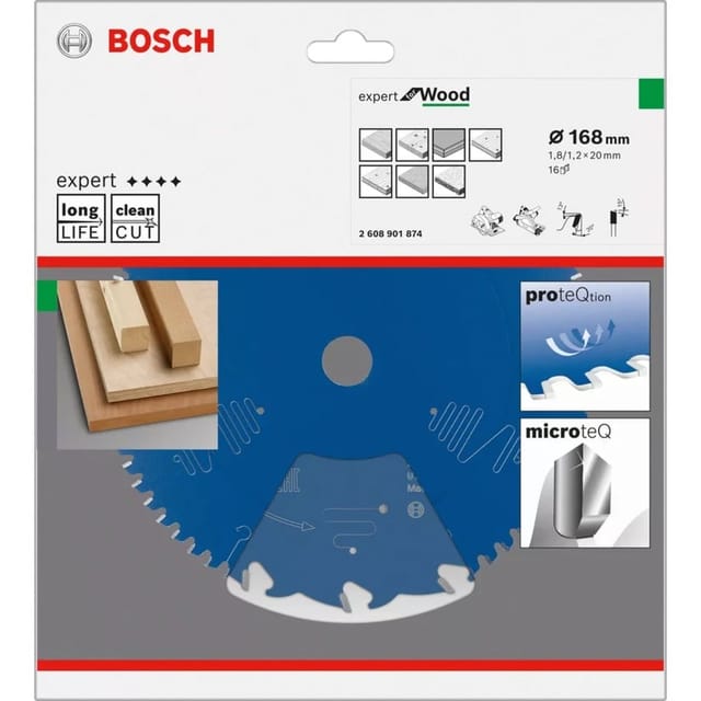 EXPERT Wood Kreissägeblatt, Ø 168mm, 16Z