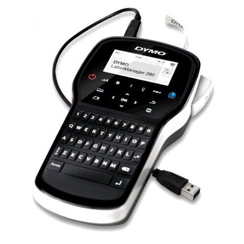 Dymo Label Manager 280, Thermotransferdrucker, 180 X 180 Dpi, 15 Mm/s, Schwarz/silber, Lcd, Qwerty, S0968950