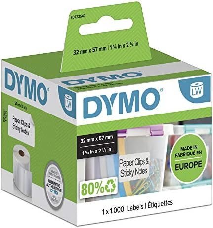 Dymo Vielzweck-etiketten 32 X 57 Mm Weiß 1000 St. 11354 Etiketten