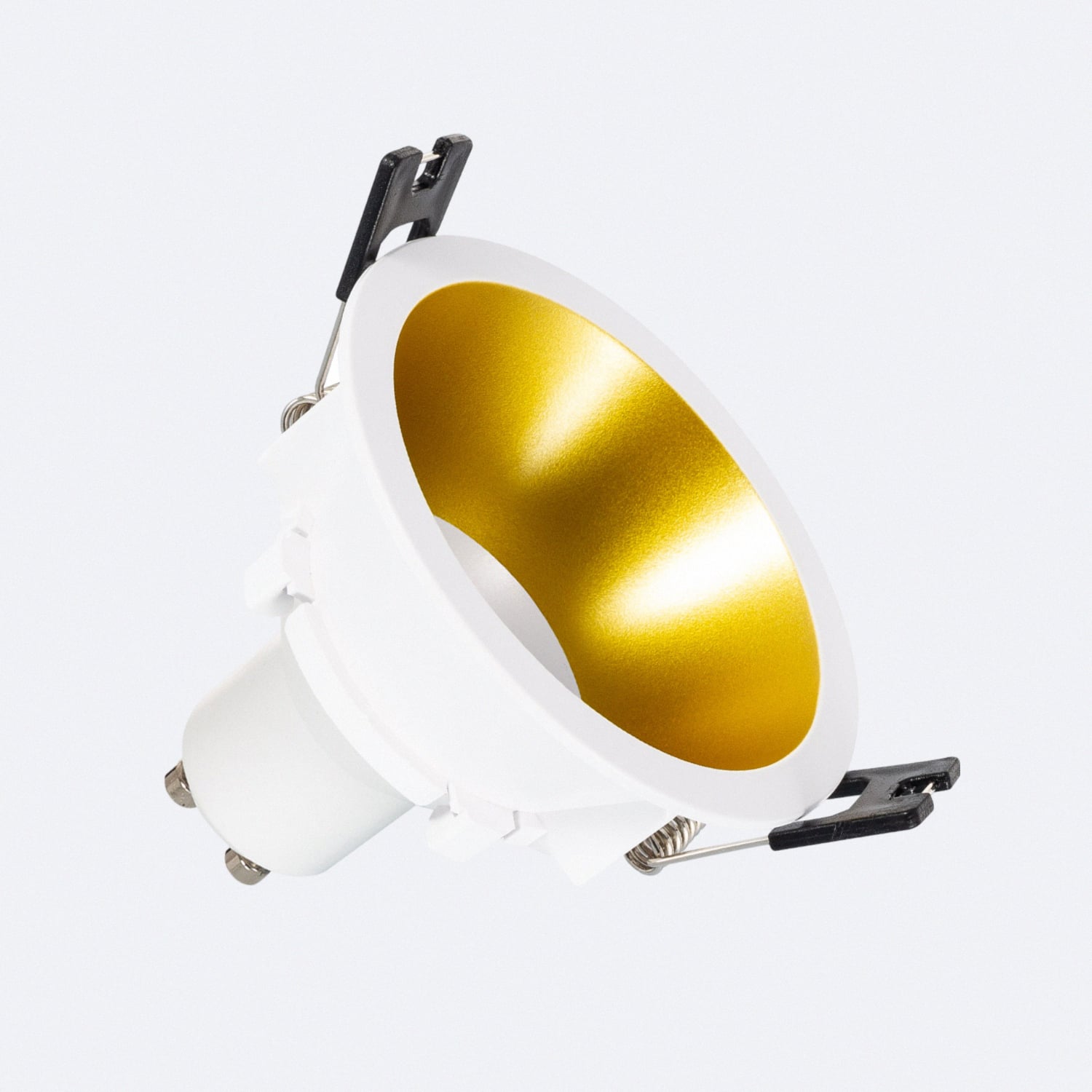 Efectoled - Downlight Einbaustrahler Konisch Gu10 6w Schnitt Ø 75 Mm Pc No Flicker 4000k Gold Neutralweiß