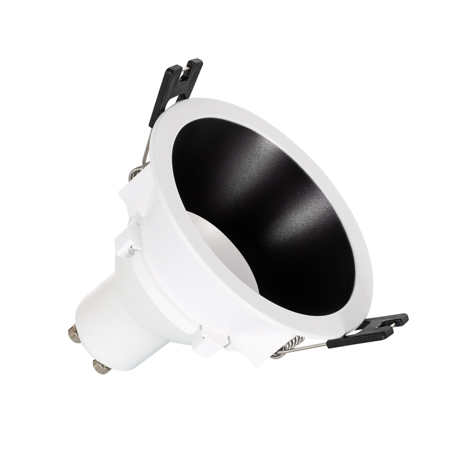 Efectoled - Downlight Einbaustrahler Konisch Gu10 6w Schnitt Ø 75 Mm Pc No Flicker 4000k Schwarz Neutralweiß