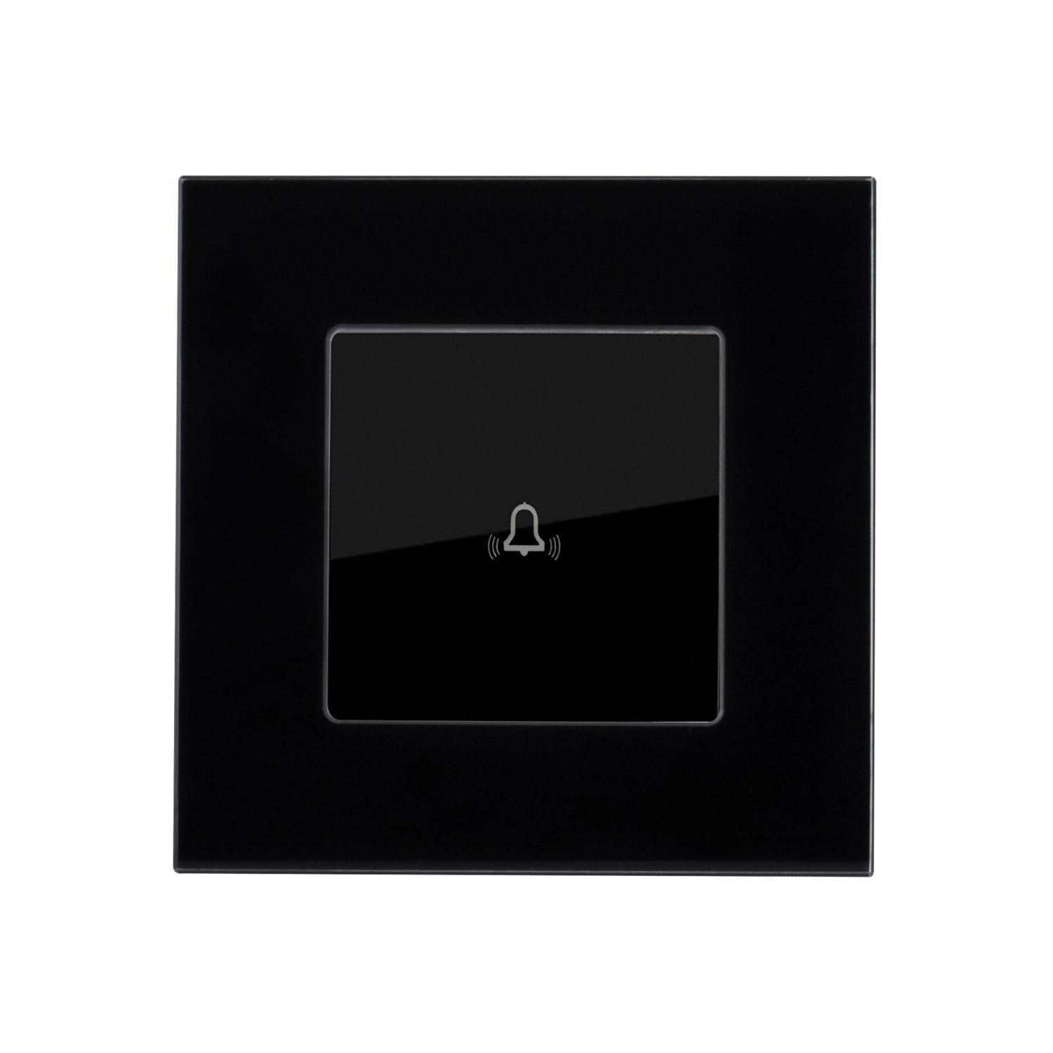 Einzel-tastschalter Mit Modernem Glasrahmen Modern Schwarz