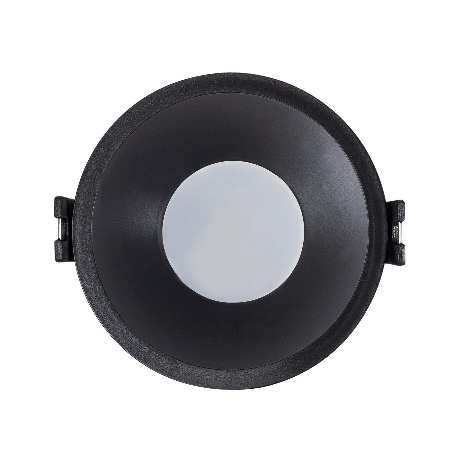 Efectoled - Downlight Einbaustrahler Konisch Gu10 6w Schnitt Ø 85mm Pc No Flicker 4000k Schwarz Neutralweiß
