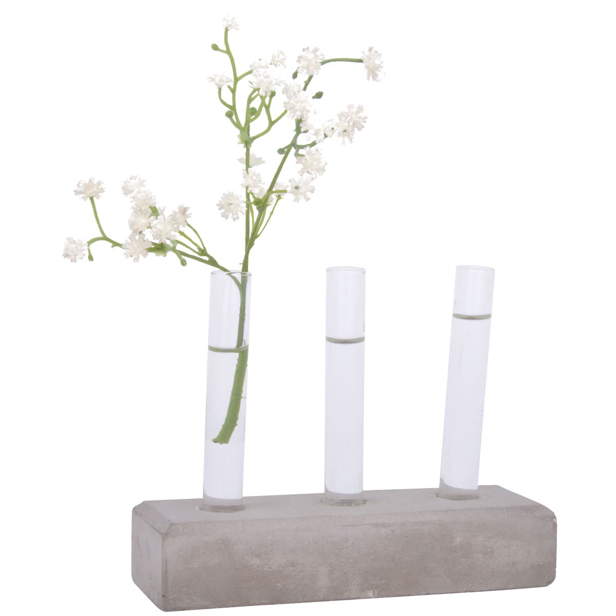 Esschert Design 3er Set Glasröhrchen Für Pflanzenableger Mit Betonsockel