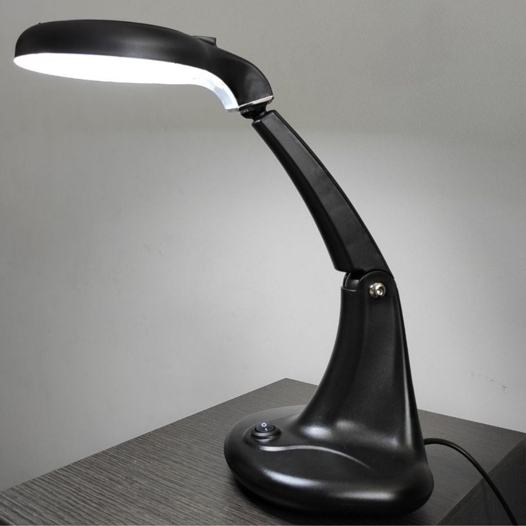 Professionelle Lupenleuchte Vergrößerung 3x/12x, 12w T.4 Schwarz