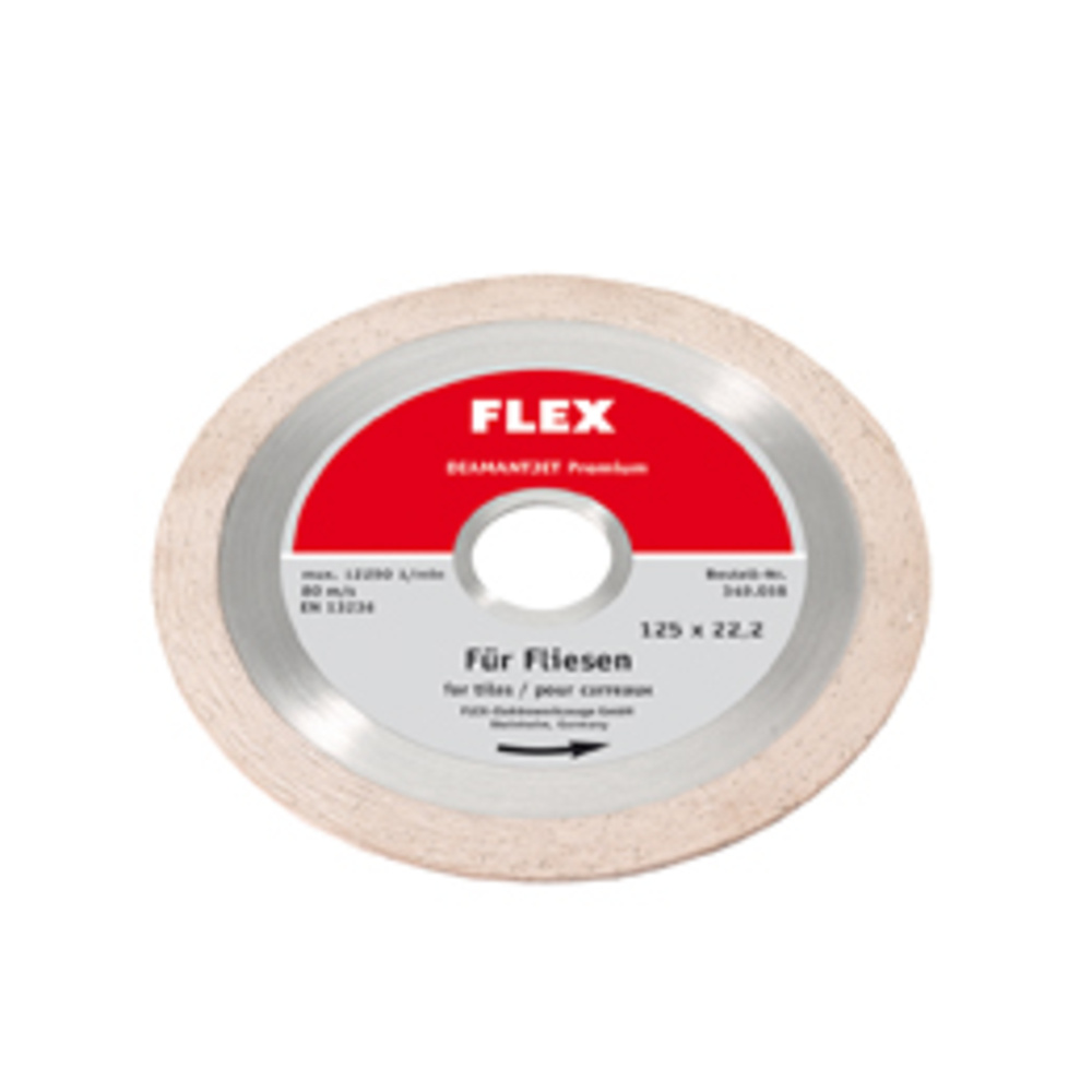 Flex - 349038 Diamanttrennscheibe Durchmesser 125 Mm Bohrungs-ø 22.2 Mm Fliesen, Marmor, Granit 1 St.