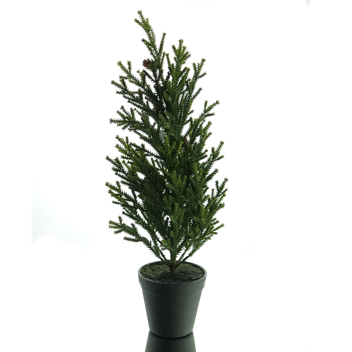 Weihnachtsbaum Konifere Grün Im Topf 49 Cm - Kunststoff