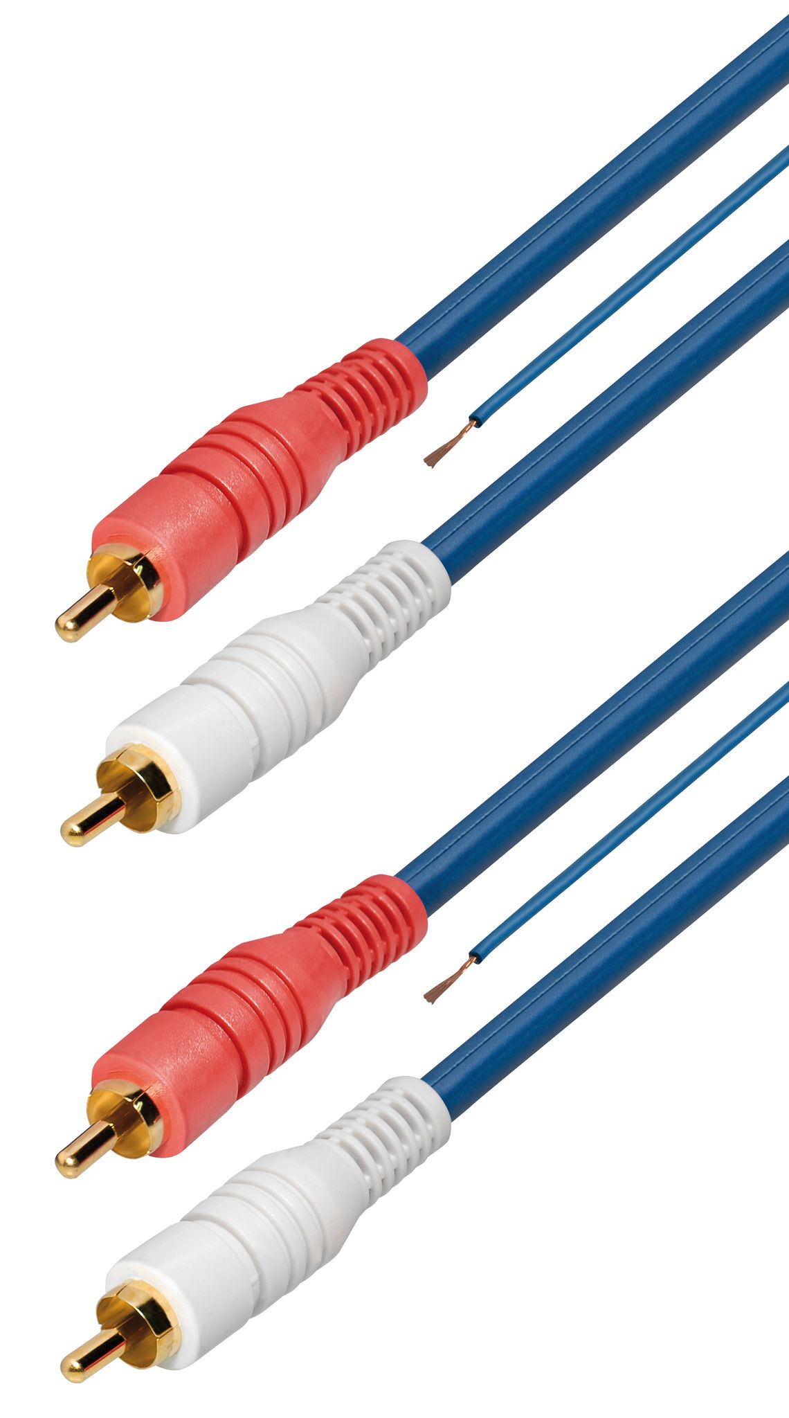 Unbekannt Cable De Anschluss De 2 X Rca Male -- 2 X Rca, Connectors Gold-plated, Mit Control-cable, 5,0 M