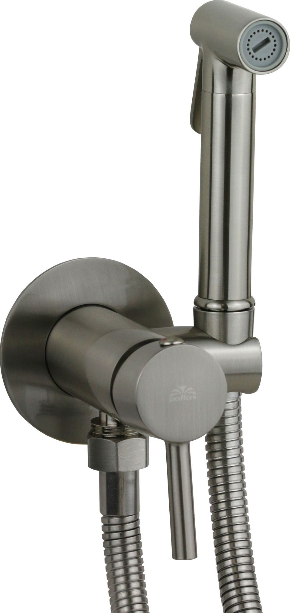 Paffoni - Einbau-bidet-set In Der Farbe Gebürsteter Stahl Mit Mischbatterie Und Dusche Zdup110st Steel Looking