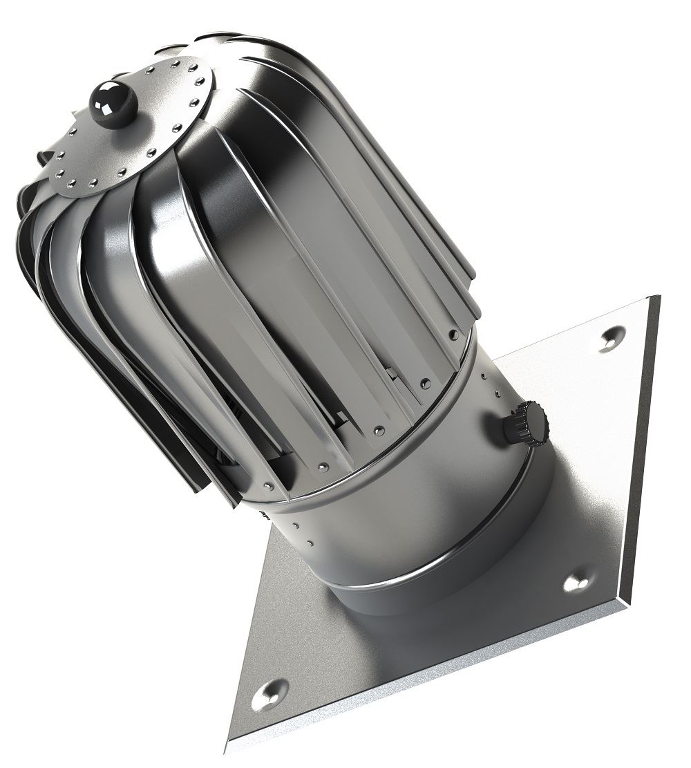 150-mm-schornsteinaufsatz Aus Rauchbeständigem Aluminium Mit Zusätzlicher Dachplatte