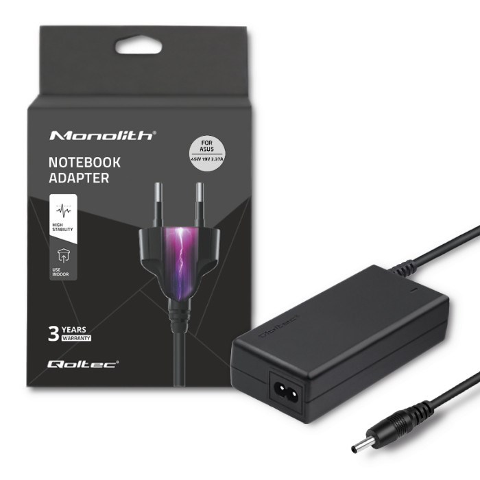 Qoltec Asus Laptop-netzteil 45w 19v 2,37a 3,01,0 + Netzkabel