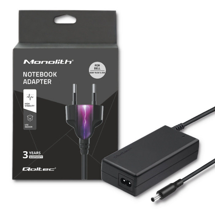 Qoltec Hp 65w Laptop-netzteil 19,5 V 3,33 A 4,8 X 1,7 Cm + Netzkabel