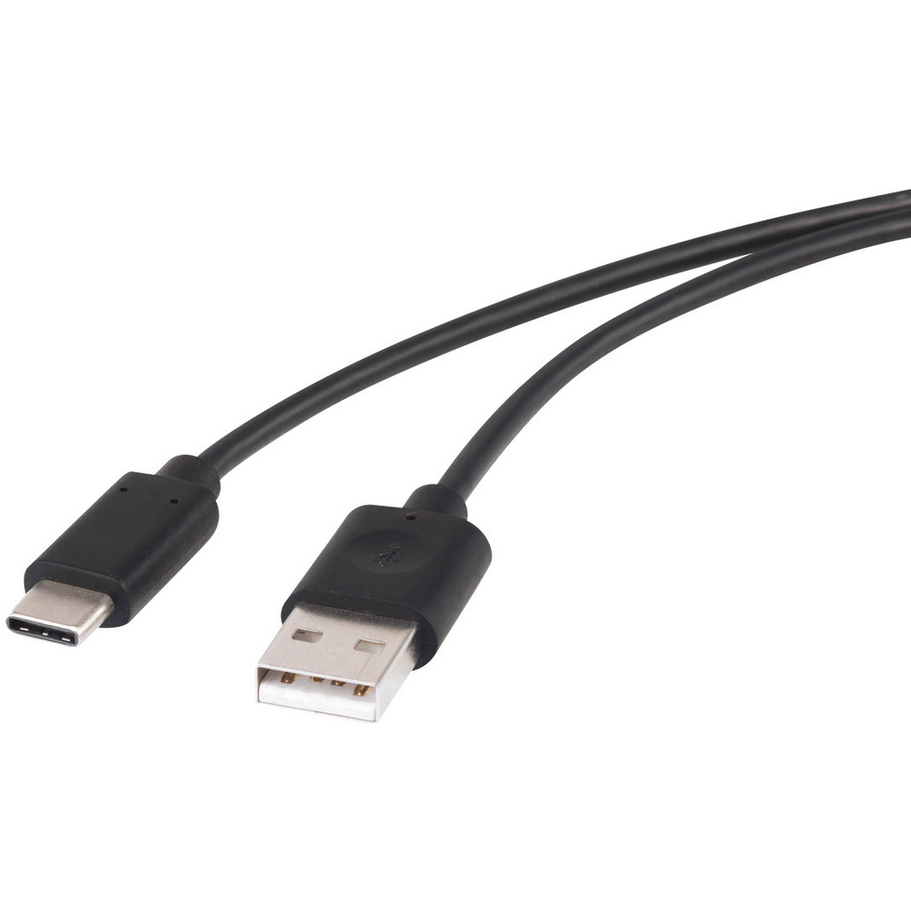 Renkforce - Usb-kabel Usb 2.0 Usb-a Stecker, Usb-c® Stecker 1.00 M Schwarz Vergoldete Steckkontakte Rf