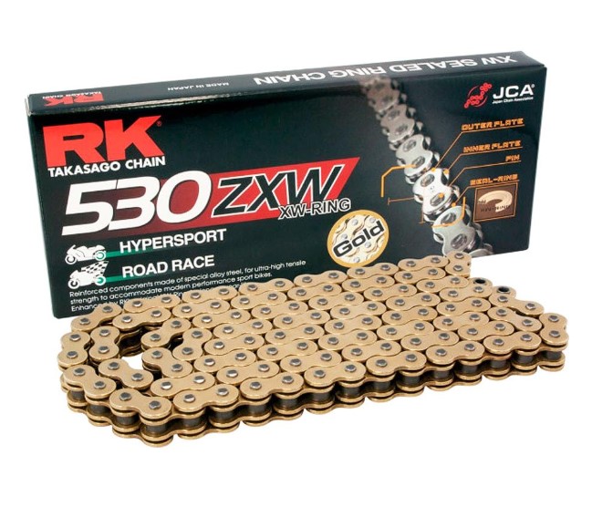 Rk Antriebskette Gb530zxw-122 (xw-ring) Mit Anstoß (clf) Inklusive, Goldfarben (kapazität: Bis Zu 1400 Ccm) (44 Kn)