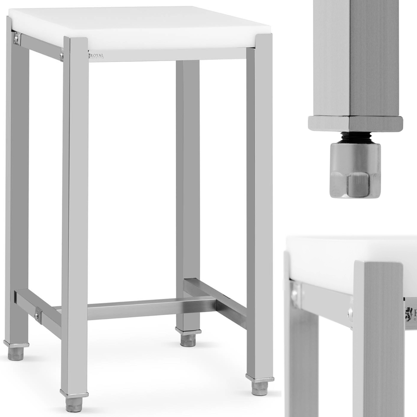 Metzgerblock Hackklotz Fleischerblock 40 X 50 Cm Edelstahl/kunststoff
