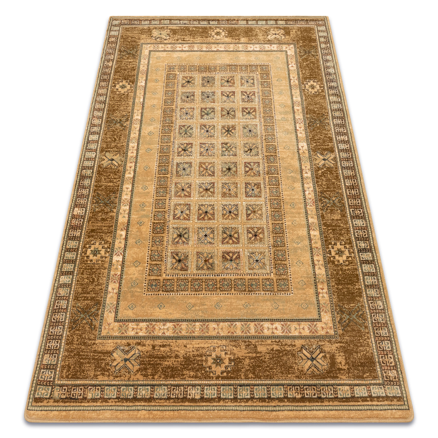 Wollteppich Omega Antik Honig Brown 300x400 Cm