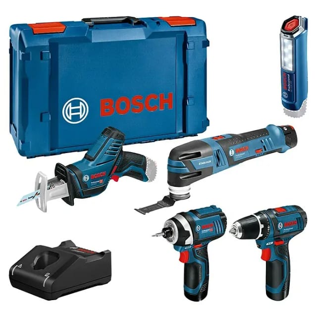 Werkzeug-Set 12Volt 5-teilig, GOP + GSR + GDR + GSA + GLI