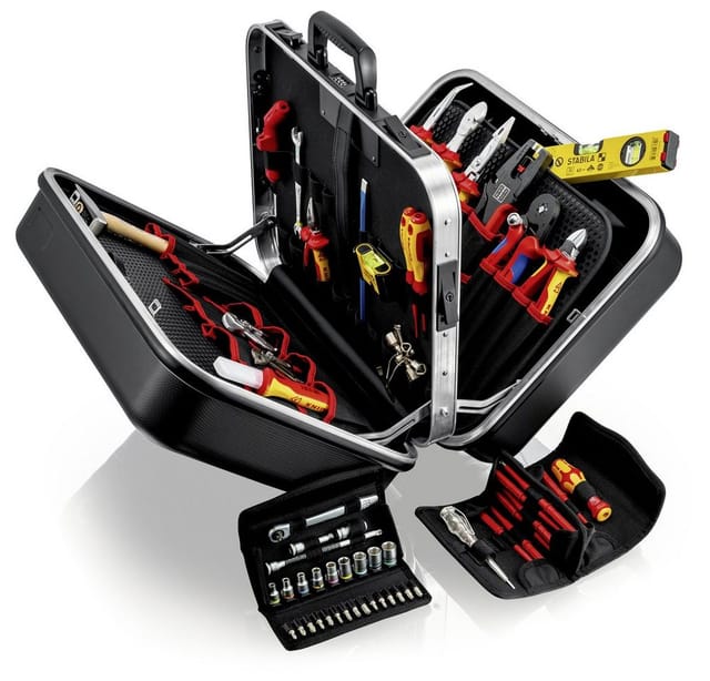 Werkzeugkoffer "BIG Twin Move" Elektro, 63-teilig, Werkzeug-Set