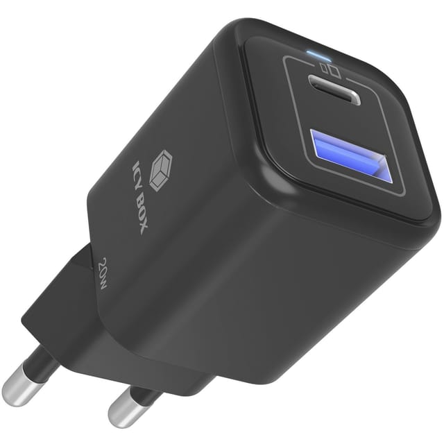 2-Port USB 20W Steckerladegerät IB-PS1020-PD, USB-A + USB-C