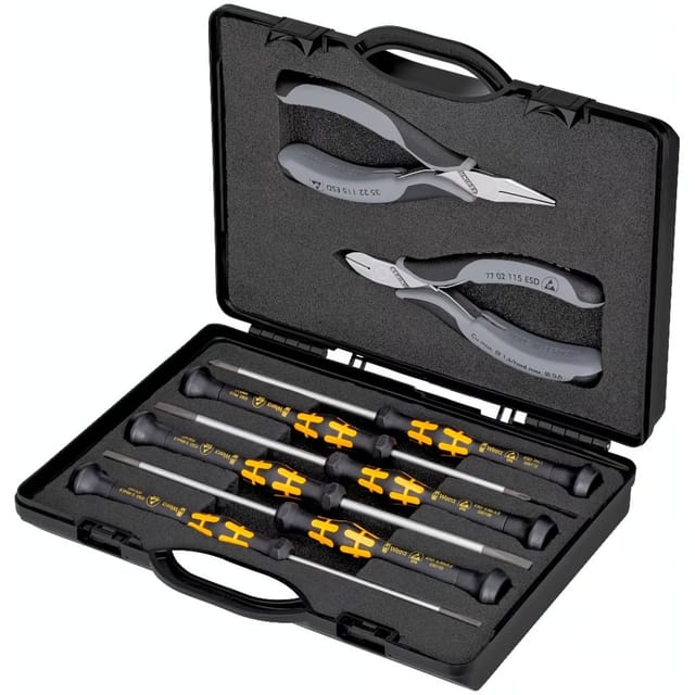 Elektronikzangen-Set ESD, 8-teilig