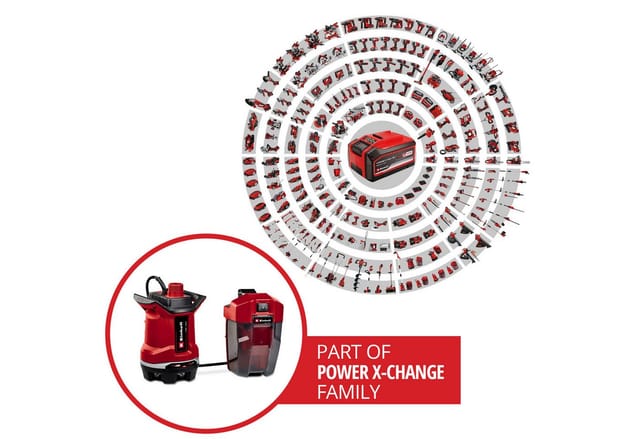 Power X-Change Akku-Schmutzwasserpumpe GE-DP 18/25 Li - Solo, 18Volt, Tauch- / Druckpumpe