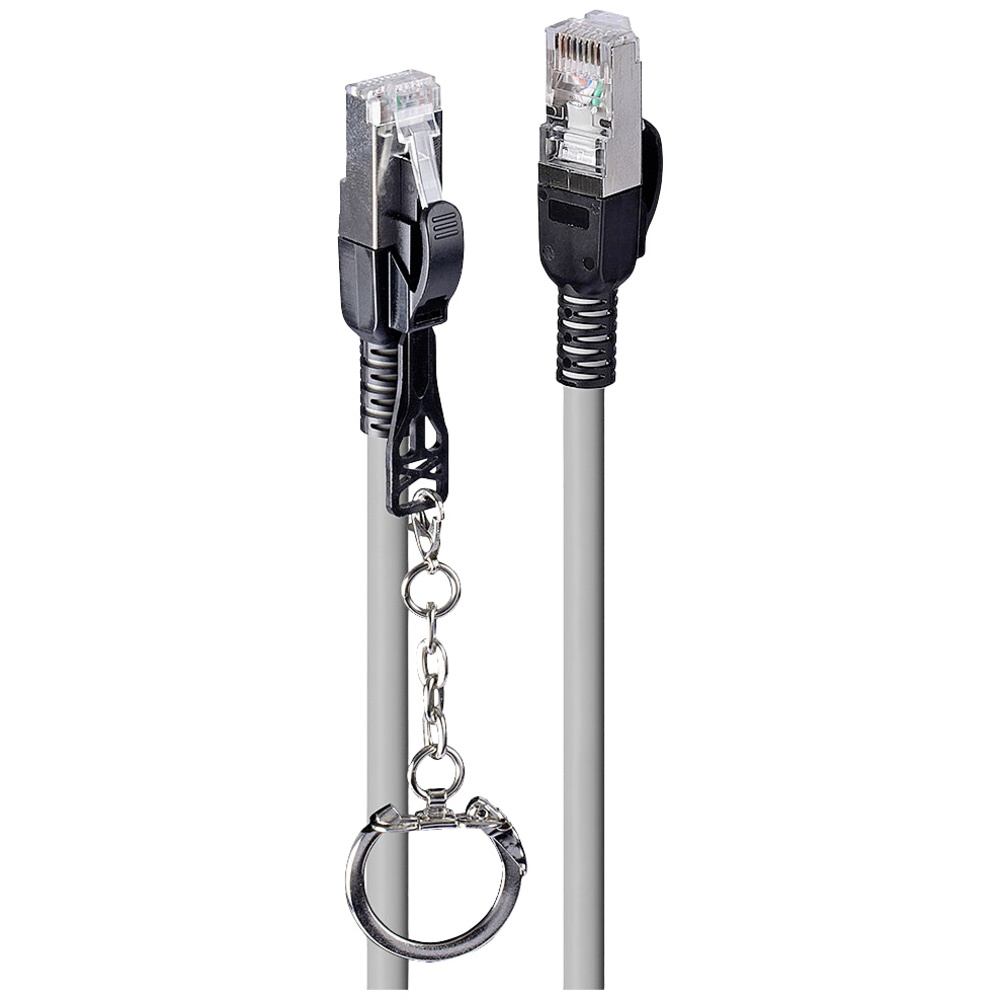 47604 Rj45 Netzwerkkabel, Patchkabel Cat 6a S/ftp 2.00 M Grau 1 St. - Lindy