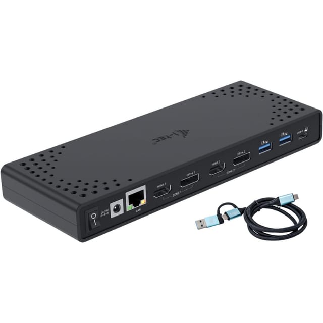 USB 3.0 / USB-C / Thunderbolt 3 Dual Display Docking Station Gen2 Power Delivery 100W, Dockingstation