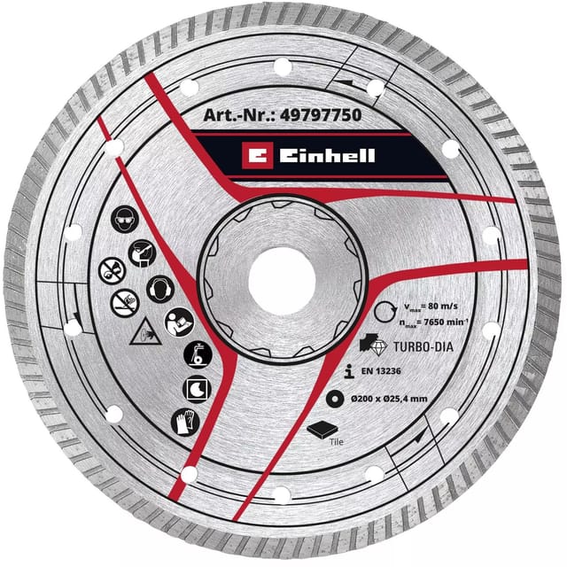 Turbo-Diamant-Trennscheibe, Ø 200 x 25,4 x 2,6mm