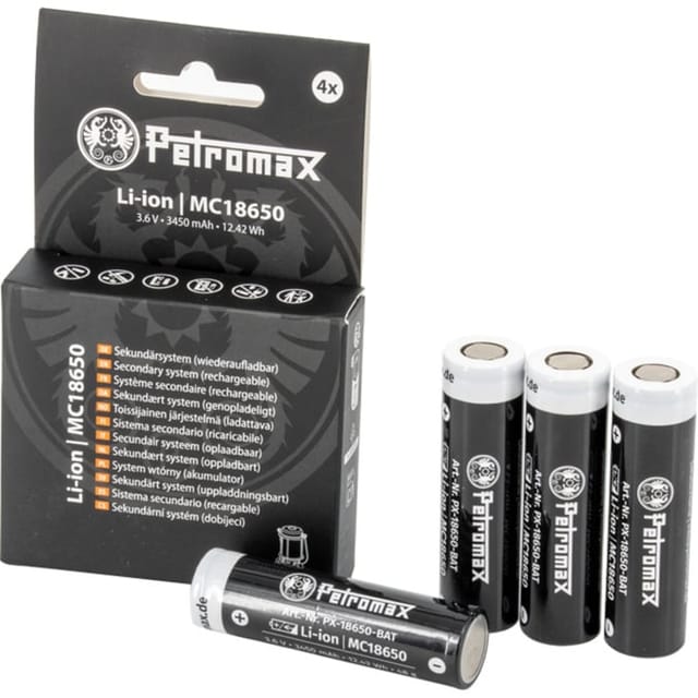 Li-Ion Akkus 18650, 3.450mAh, 4er Set