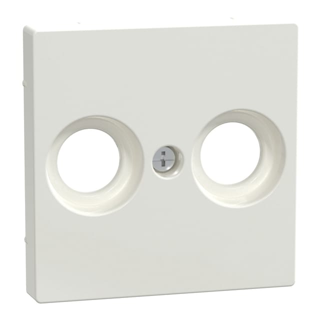 Zentralplatte für Koaxial-Antennensteckdose, glänzend, Unterputz, Kunststoff, IP20