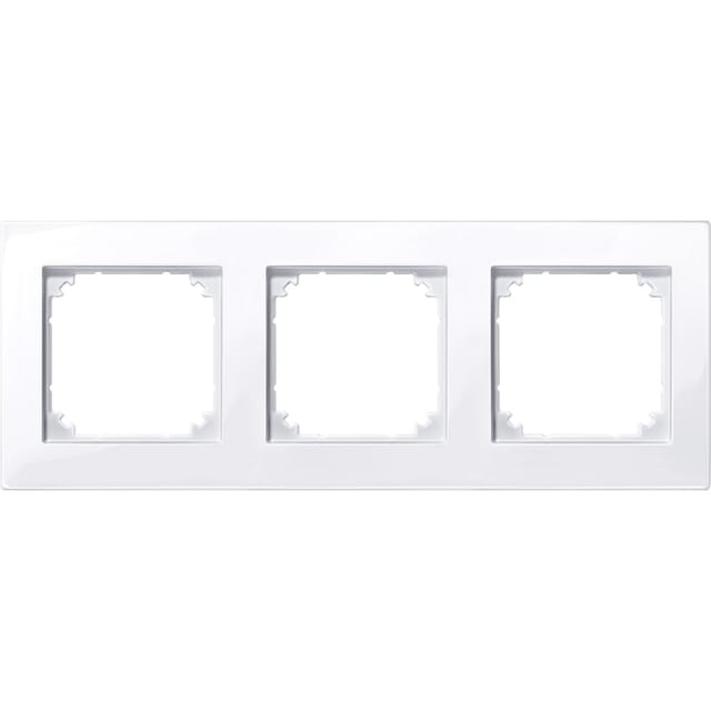 M-PLAN Rahmen 3-fach, Thermoplast brillant, antibakteriell, glänzend, IP20, 85,8x225,8x10,1 mm
