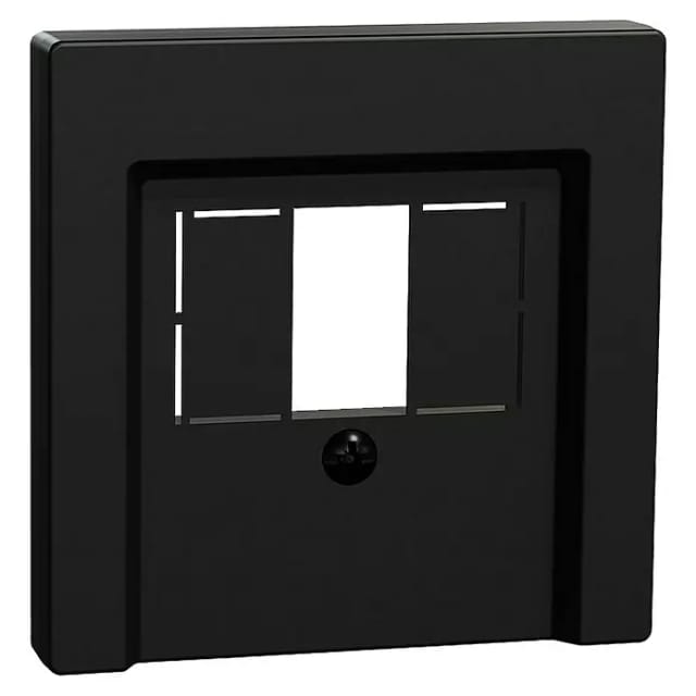 Zentralplatte schwarz matt für Telekommunikations-Anschlussdosen TAE Audio USB