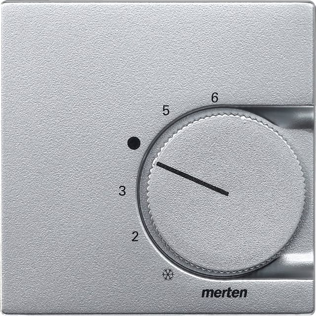 Zentralplatte Aluminium für Raumtemperaturregler-Einsatz Typ 536260, matt, lackiert