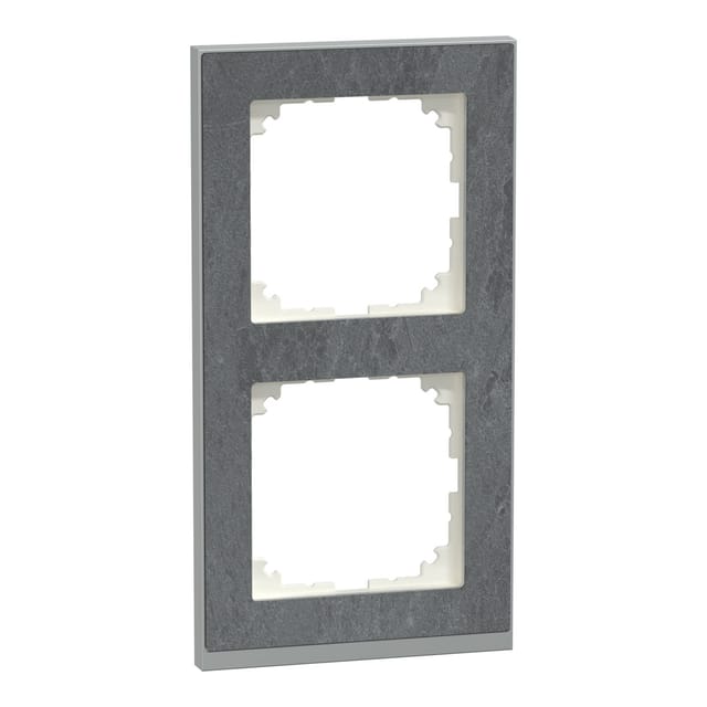 Decor-Rahmen zweifach mit Montagerichtung horizontal und vertikal, Kunststoff, matt