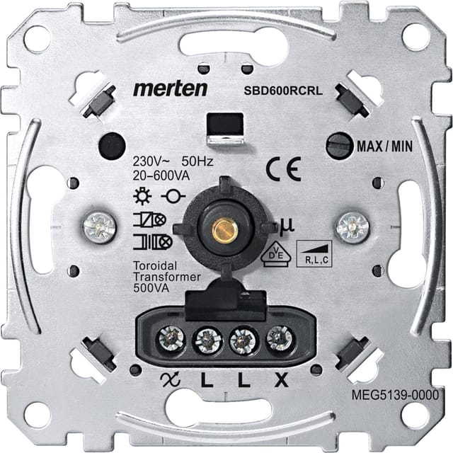 Universal-Drehdimmer-Einsatz 20 bis 600 Watt/Voltampere MEG5139-0000