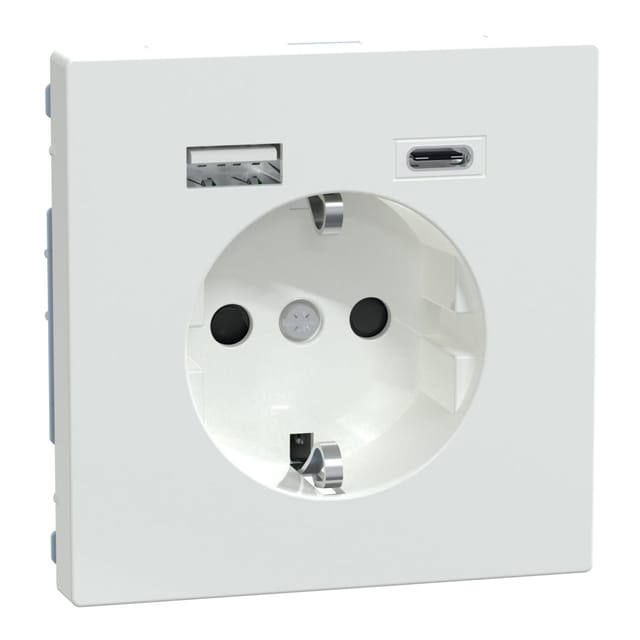 Schutzkontakt Steckdose mit USB Ladegerät Typ MEG2367-6035, Unterputz, 16 Ampere, 250 Volt