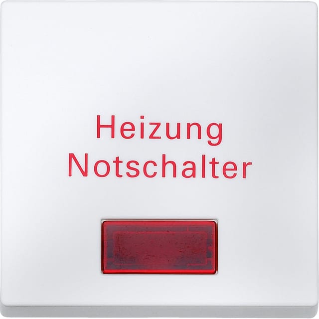 Wippe für Heiz-Not-Aus-Schalter mit rotem Kontrollfenster, 1-fach, Thermoplast