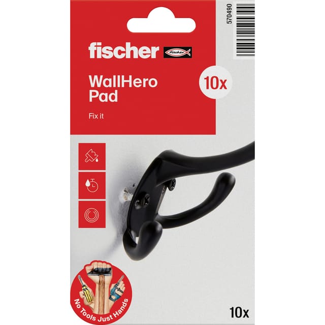 WallHero Pad Bohrlochretter,10 Stück, Mörtel