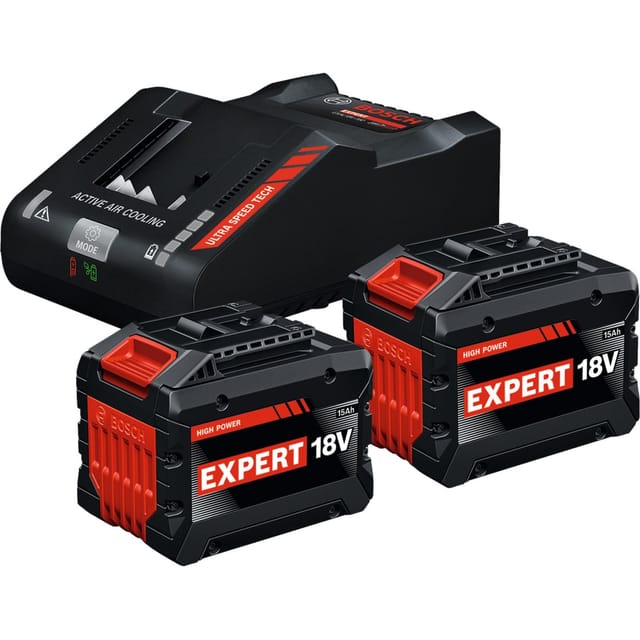 EXPERT Starter-Set 18V, 2x EXBA 18V-150 + Ladegerät EXAL18V-160