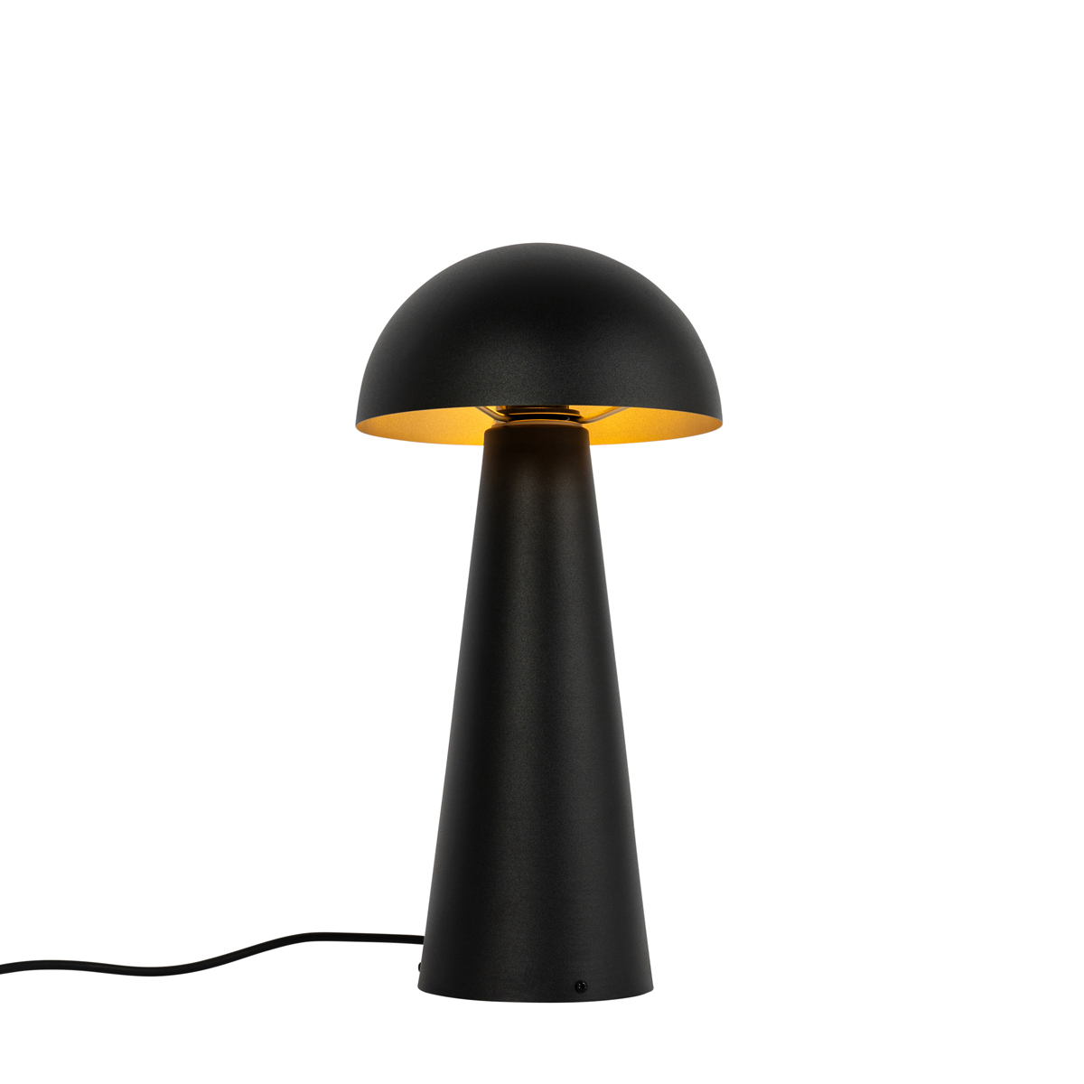 Qazqa - Außenstehleuchte Schwarz 50 Cm - Pilz