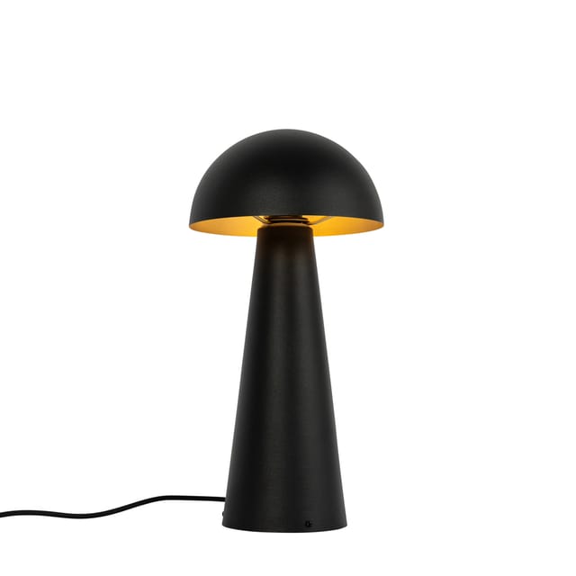 Qazqa - Außenstehleuchte Schwarz 50 Cm - Pilz