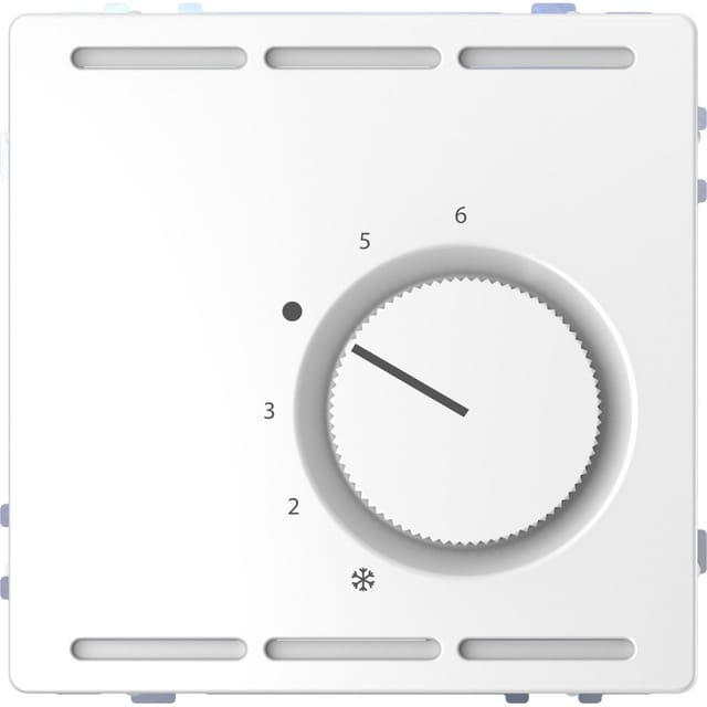 Raumthermostat RT-Regler Lotos Weiß 230 Volt Wechselkontakt mit Zusatzheizungssperre, Heizungsthermostat