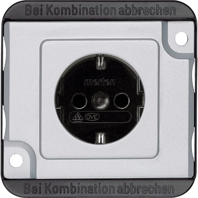 Schutzkontakt-Steckdose Schuko Standard mit erhöhtem Berührungsschutz, 16 Ampere, 250 Volt
