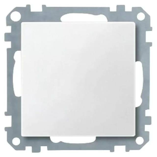 Blindabdeckung mit Basiselement und zentraler Abdeckplatte, Unterputz, Kunststoff, matt