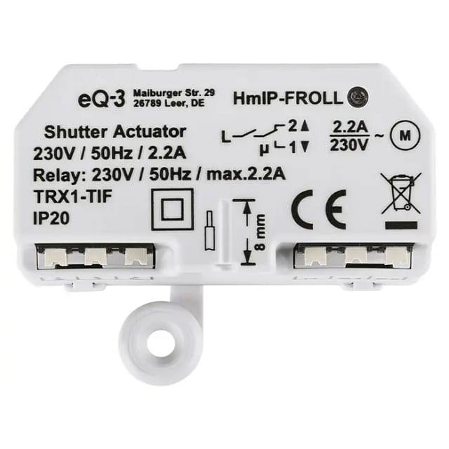 Smart Home Rollladenaktor Unterputz (HmIP-FROLL), Relais
