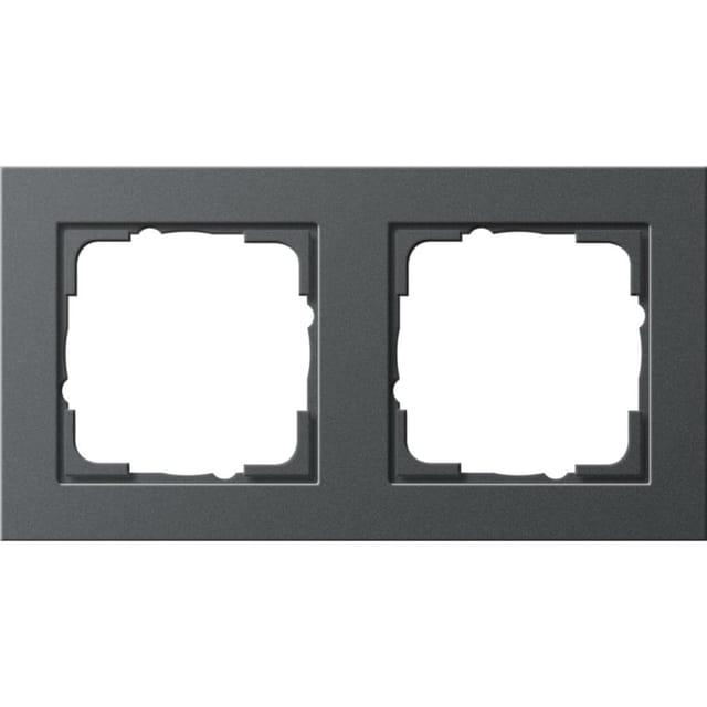 Abdeckrahmen 2-fach E2 System 55 anthrazit Kunststoff Thermoplast IP20